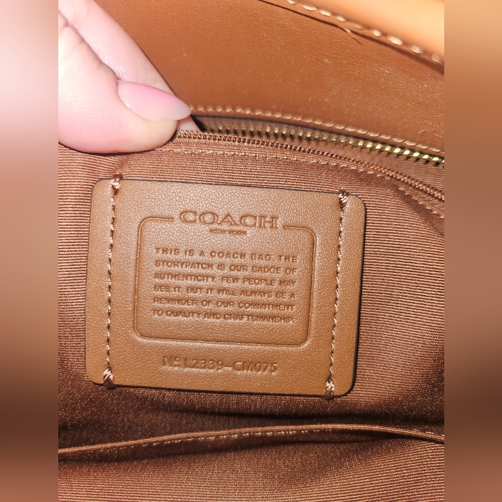 Coach Brown Leather & Suede Tote - Picture 6 of 7